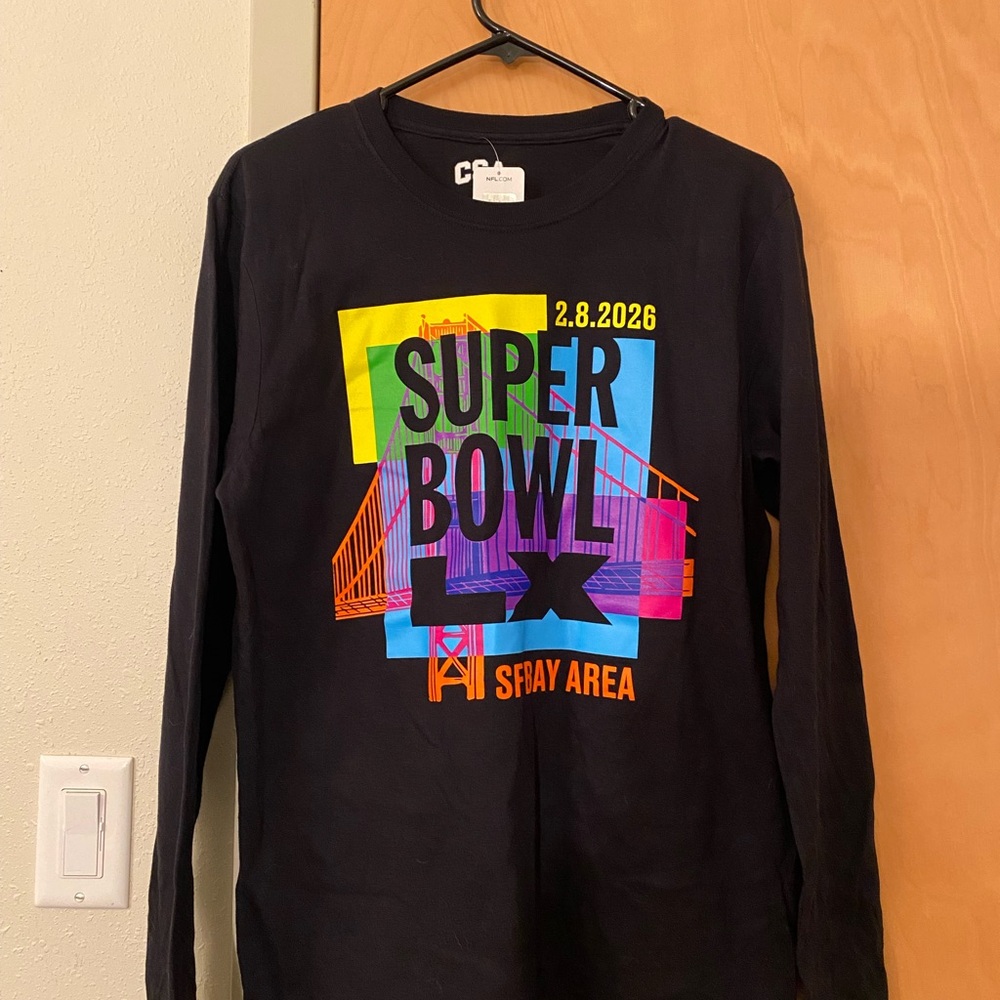 Super Bowl LX - Black Long Sleeve Shirt (size M)